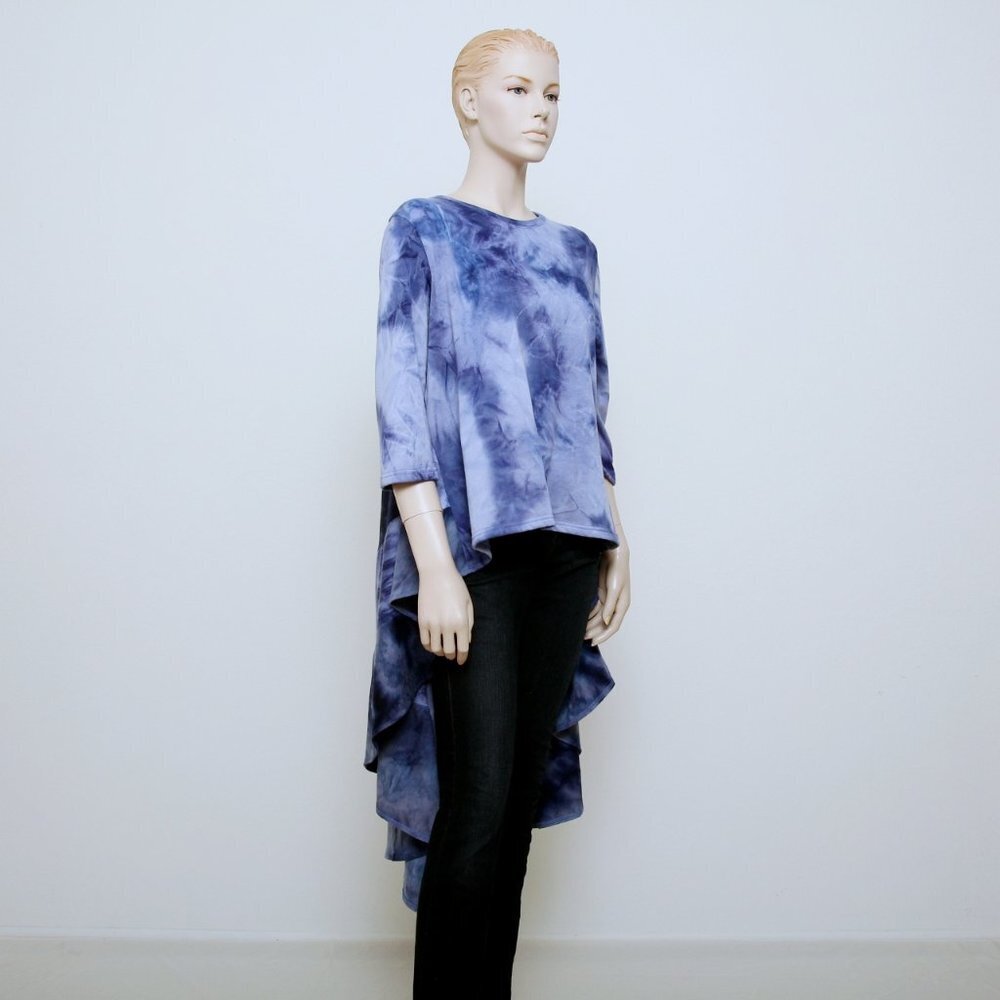 Why Dress‎ High Low Tie Dye Oversized Sweatshirt Dress